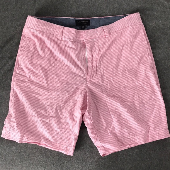 Red seersucker shorts - Picture 1 of 2